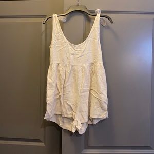 Princess Polly Cream Tie-Shoulder Romper